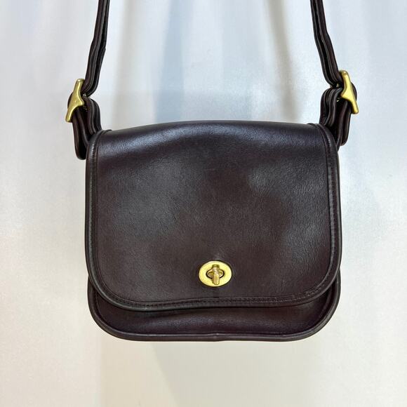 Coach Handbags - Vintage Coach Trail Bag 9965 Brown Leather Shoulder Crossbody Handbag